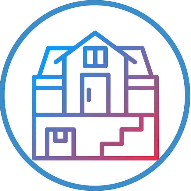 Estilo de icono de diseño vectorial del sótano
