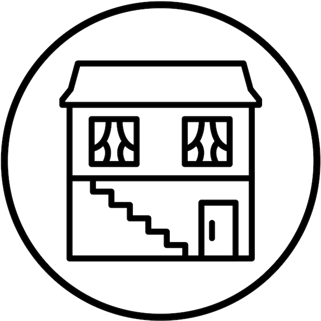 Estilo de icono de diseño vectorial del sótano