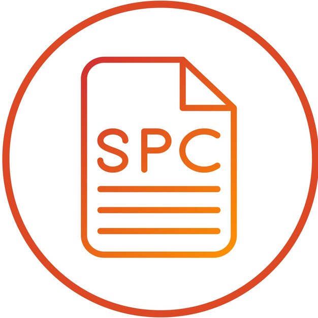 Estilo del icono del diseño vectorial SPC