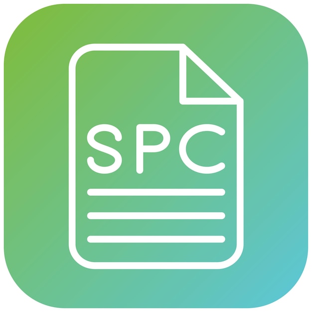 Estilo del icono del diseño vectorial SPC