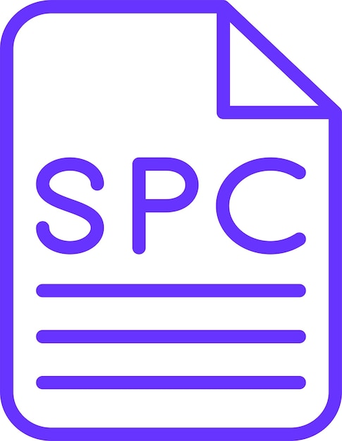 Estilo del icono del diseño vectorial SPC
