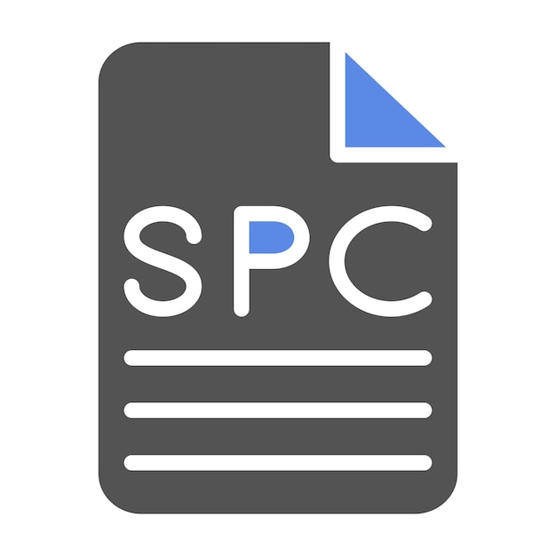 Estilo del icono del diseño vectorial SPC