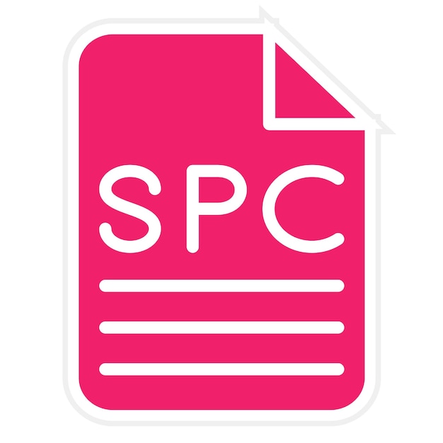 Estilo del icono del diseño vectorial SPC