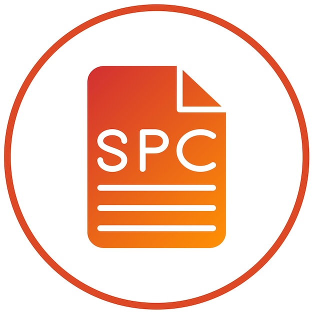 Estilo del icono del diseño vectorial SPC