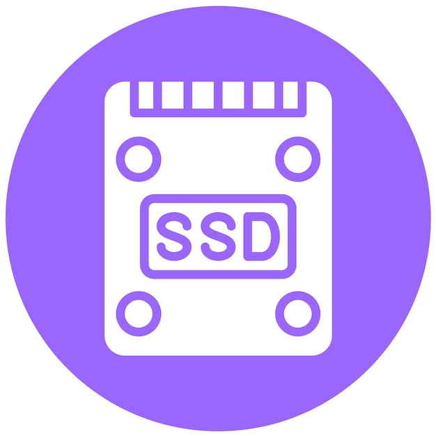 Vector estilo de icono de diseño vectorial de ssd