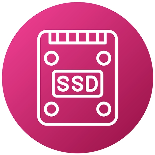 Vector estilo de icono de diseño vectorial de ssd