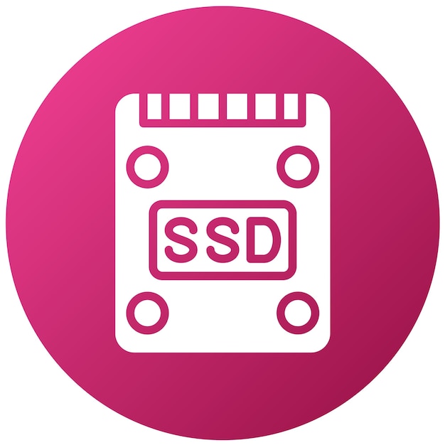 Vector estilo de icono de diseño vectorial de ssd