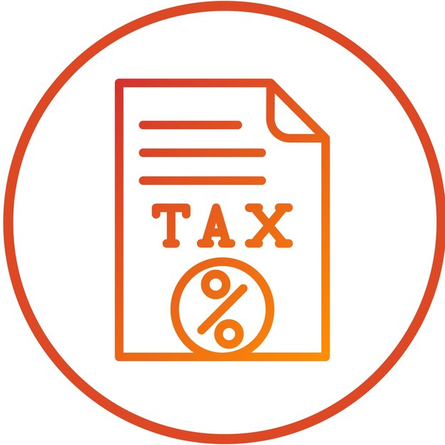 Estilo de icono de diseño vectorial de Tax Pro