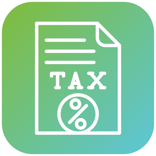 Estilo de icono de diseño vectorial de Tax Pro