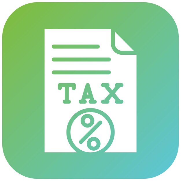 Estilo de icono de diseño vectorial de Tax Pro