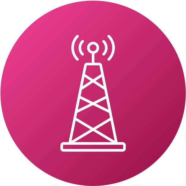 Estilo de icono de diseño vectorial de telecomunicaciones