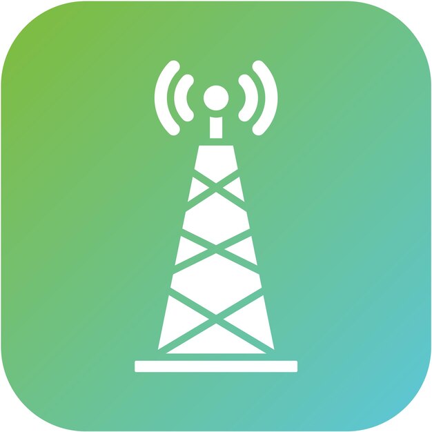 Estilo de icono de diseño vectorial de telecomunicaciones