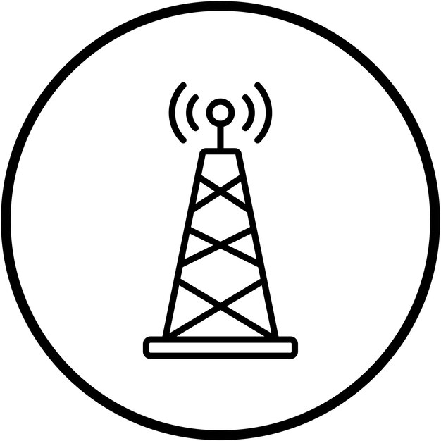 Estilo de icono de diseño vectorial de telecomunicaciones