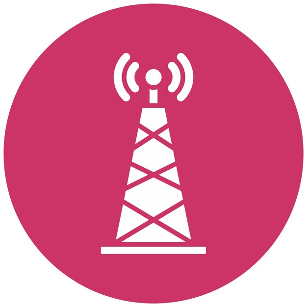 Estilo de icono de diseño vectorial de telecomunicaciones