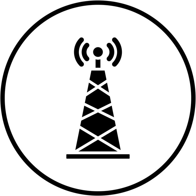 Estilo de icono de diseño vectorial de telecomunicaciones