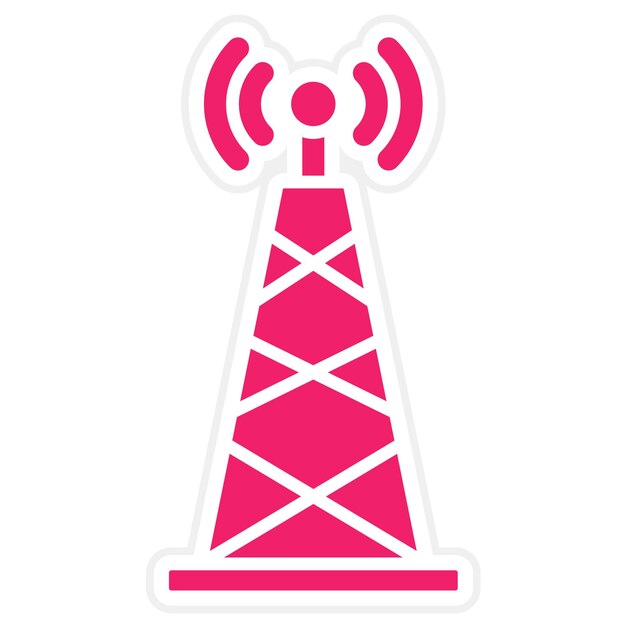 Estilo de icono de diseño vectorial de telecomunicaciones