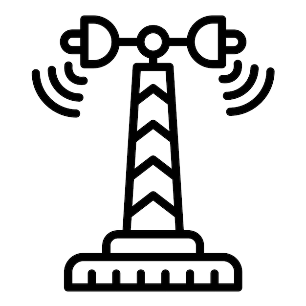 Estilo de icono de diseño vectorial de telecomunicaciones