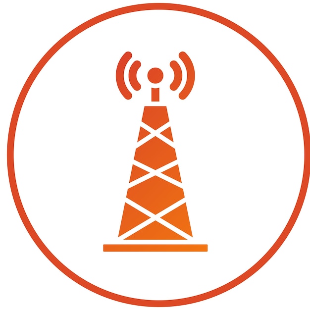 Estilo de icono de diseño vectorial de telecomunicaciones