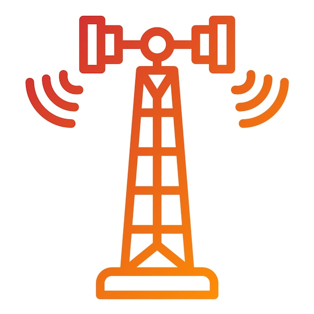 Estilo de icono de diseño vectorial de telecomunicaciones