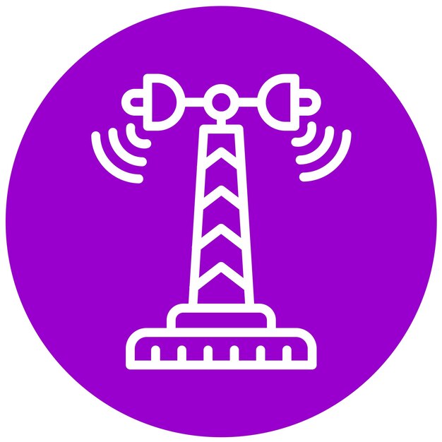 Estilo de icono de diseño vectorial de telecomunicaciones