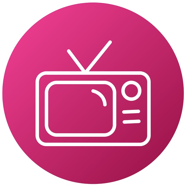 Vector estilo de icono de diseño vectorial de televisión