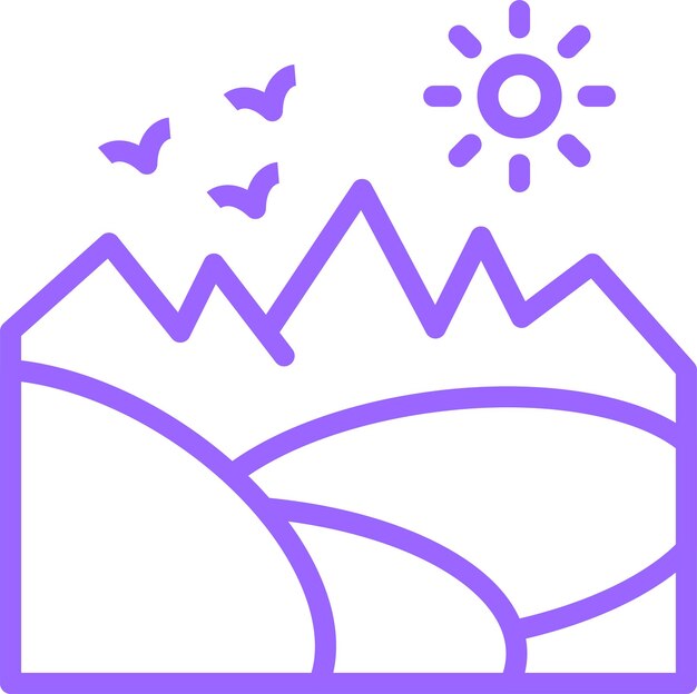 Estilo de icono de diseño vectorial de terreno