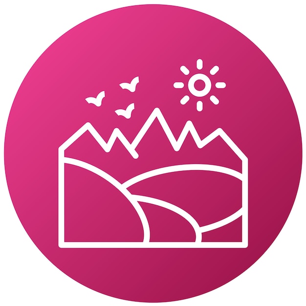 Estilo de icono de diseño vectorial de terreno