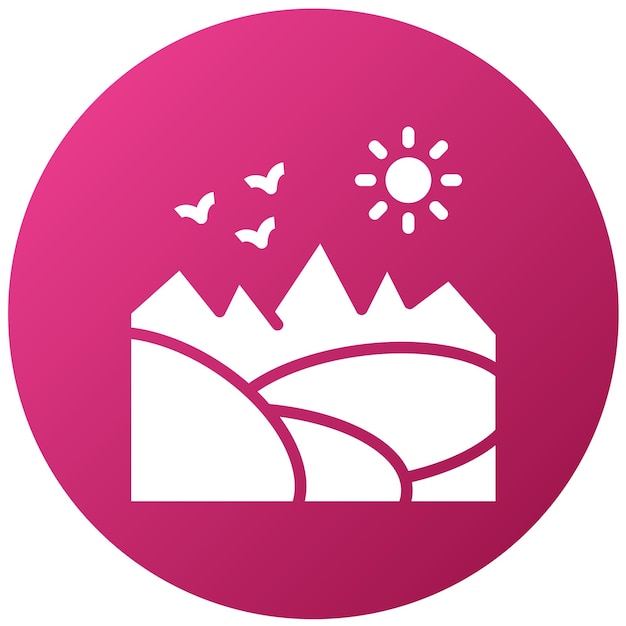 Estilo de icono de diseño vectorial de terreno