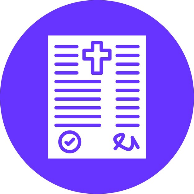 Estilo de icono de diseño vectorial de testamento