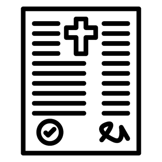 Estilo de icono de diseño vectorial de testamento