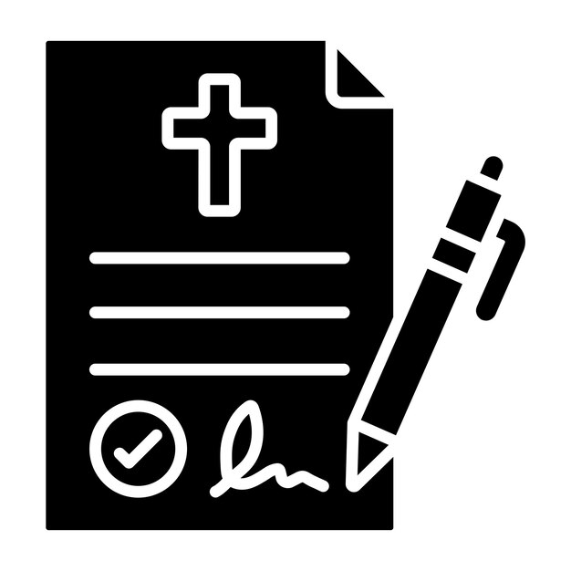 Estilo de icono de diseño vectorial de testamento