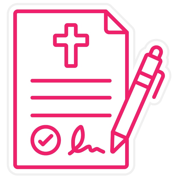 Estilo de icono de diseño vectorial de testamento