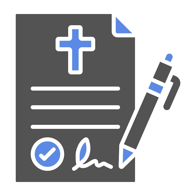Estilo de icono de diseño vectorial de testamento