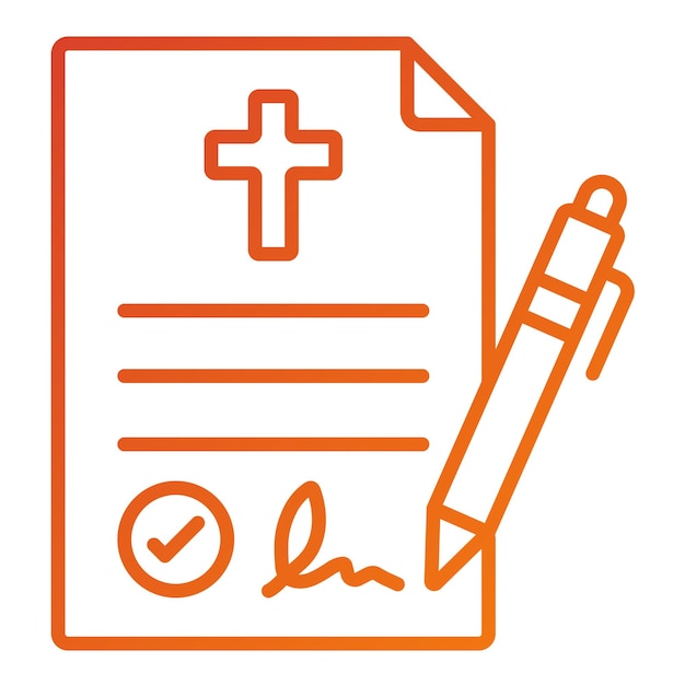 Estilo de icono de diseño vectorial de testamento