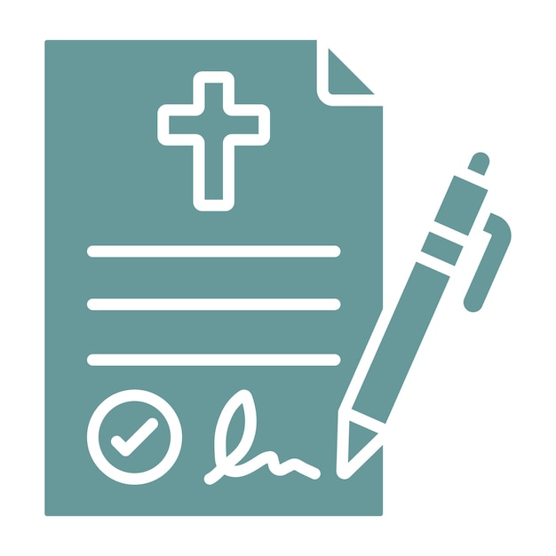 Estilo de icono de diseño vectorial de testamento