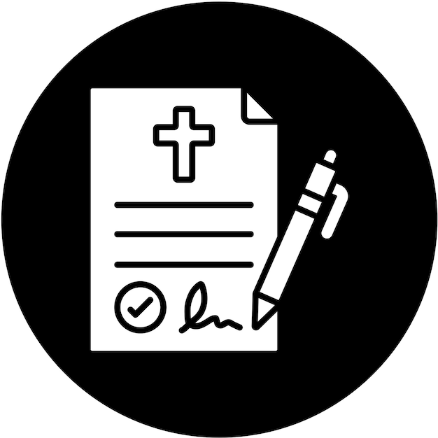 Vector estilo de icono de diseño vectorial de testamento