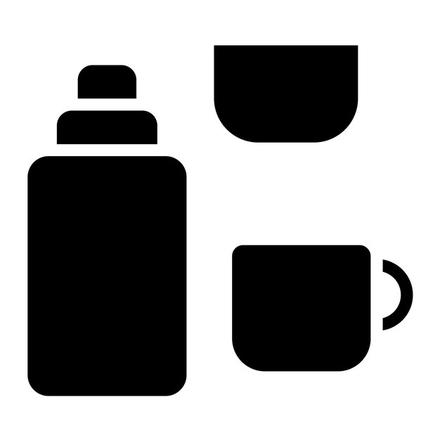 Estilo de icono de diseño vectorial de Thermos