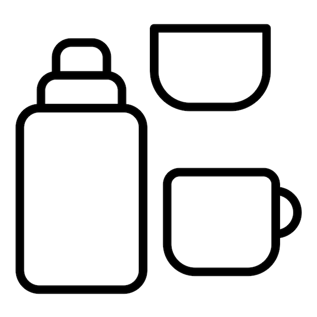 Estilo de icono de diseño vectorial de Thermos