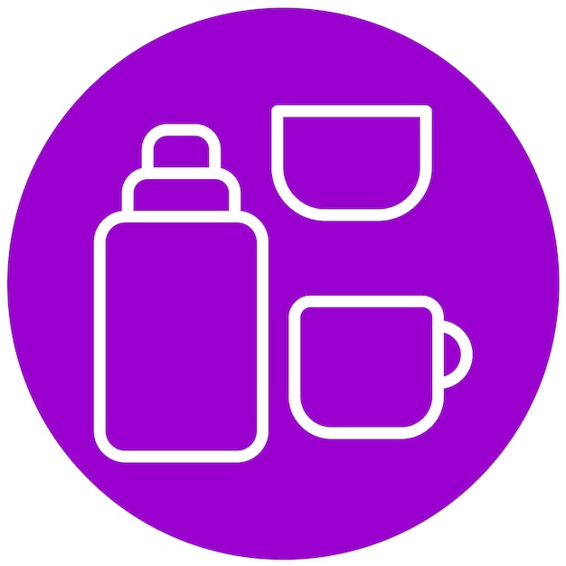 Estilo de icono de diseño vectorial de Thermos