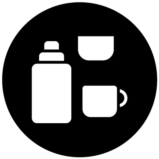 Estilo de icono de diseño vectorial de Thermos