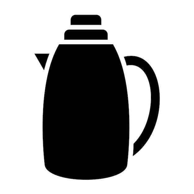 Estilo de icono de diseño vectorial de Thermos