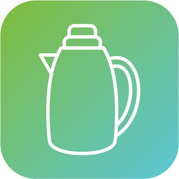 Estilo de icono de diseño vectorial de Thermos