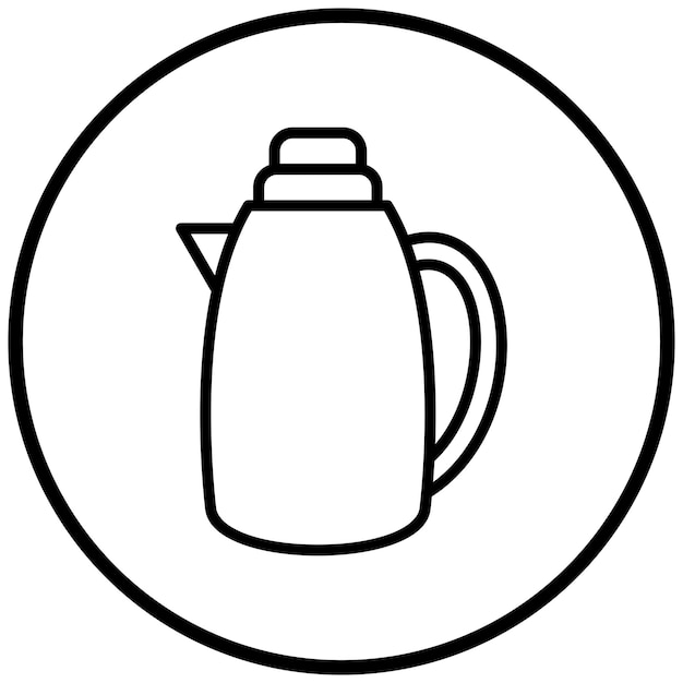 Estilo de icono de diseño vectorial de Thermos