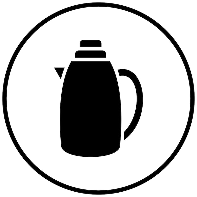 Estilo de icono de diseño vectorial de Thermos