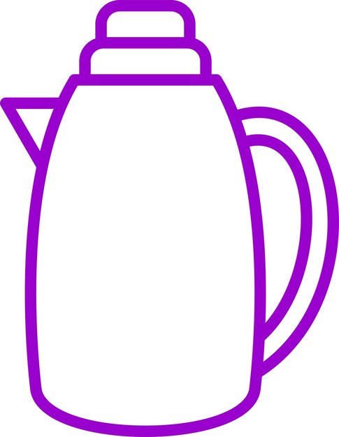 Estilo de icono de diseño vectorial de Thermos