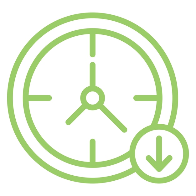 Estilo del icono de diseño vectorial de tiempo de inactividad