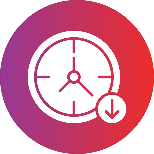 Estilo del icono de diseño vectorial de tiempo de inactividad