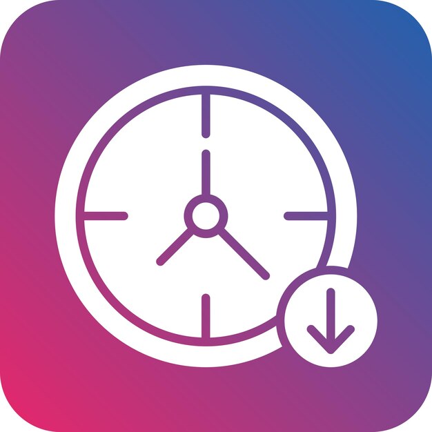 Estilo del icono de diseño vectorial de tiempo de inactividad