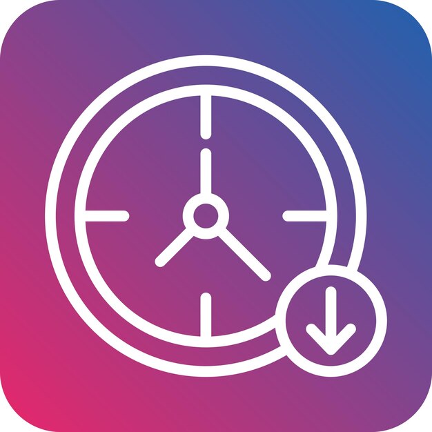 Estilo del icono de diseño vectorial de tiempo de inactividad