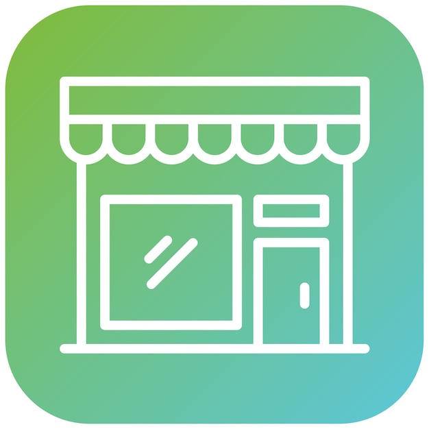 Estilo de icono de diseño vectorial de la tienda